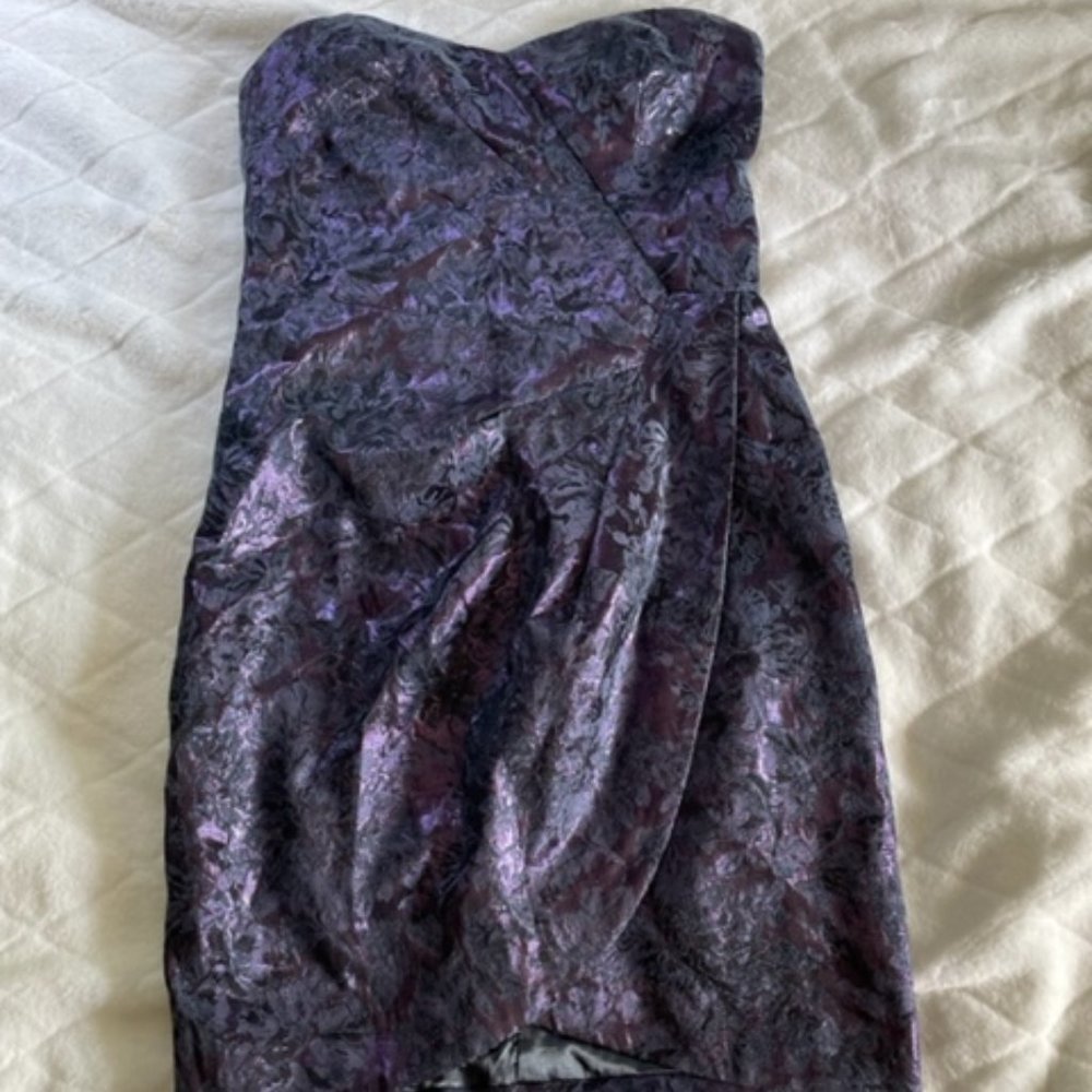 Strapless Purple Dress